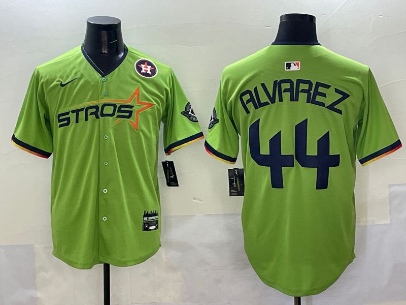 Men Houston Astros #44 Alvarez Green three generations Joint Name 2025 Nike MLB Jersey style 12
